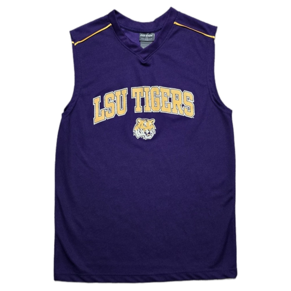 VTG LSU Tigers Basketball Jersey Men Medium Purple Pro Edge 90s Y2K